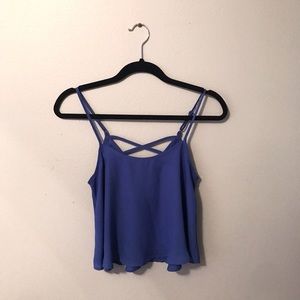 Blue chiffon top